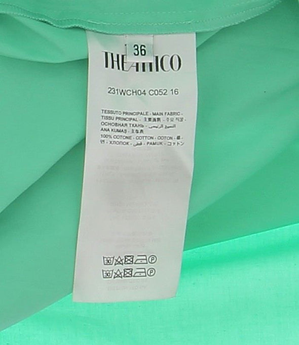 Chemise asymétrique verte "Diana"