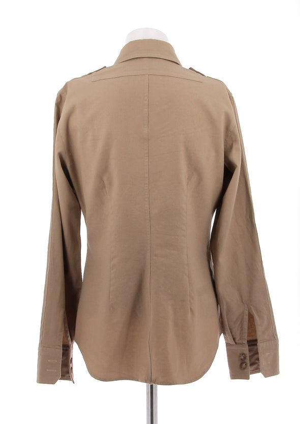 Chemise camel en laine