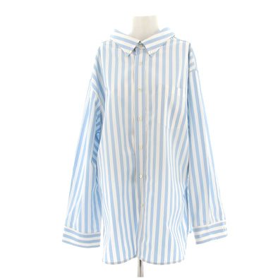 Chemise oversize bleue à rayures