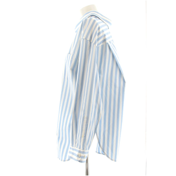 Chemise oversize bleue à rayures