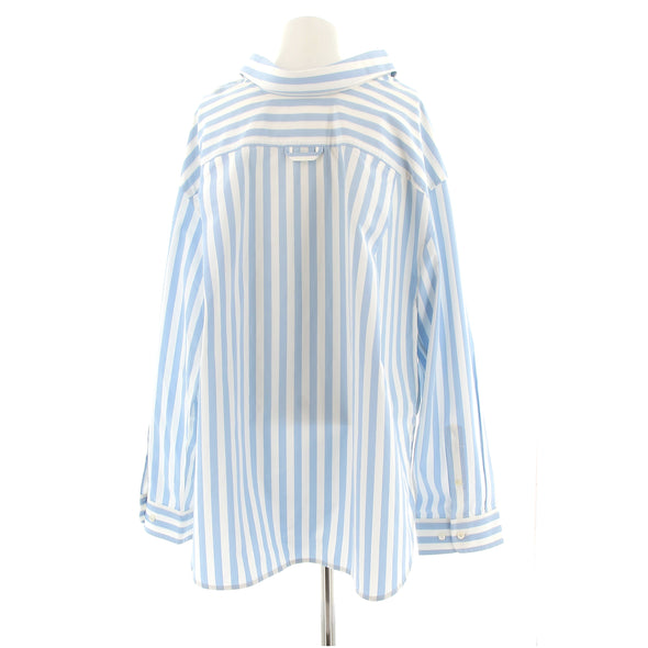 Chemise oversize bleue à rayures