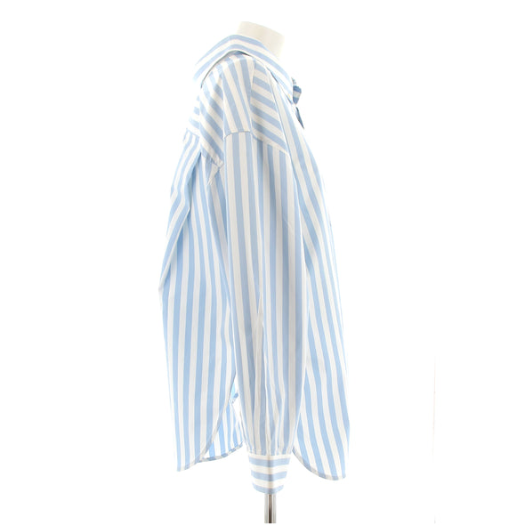 Chemise oversize bleue à rayures