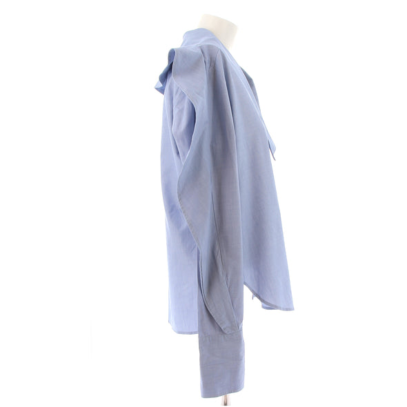 Chemise bleue asymétrique