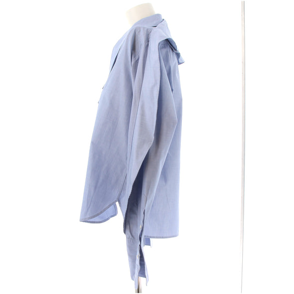 Chemise bleue asymétrique