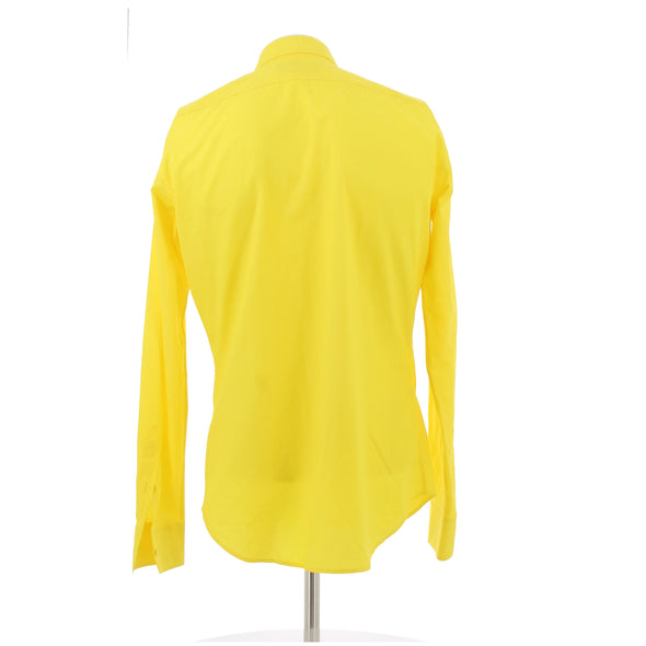 Chemise jaune imprimé monogramme