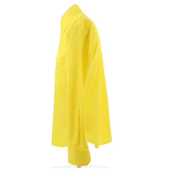 Chemise jaune imprimé monogramme