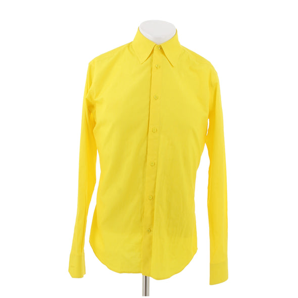 Chemise jaune imprimé monogramme