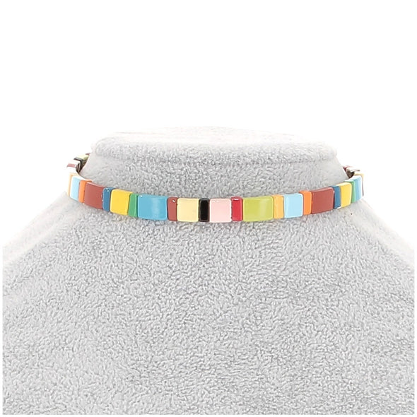 Collier multicolore "Rainbow Brite Block Party"