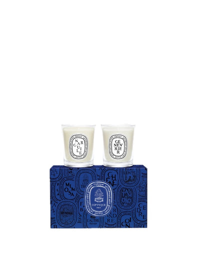 Coffret de 2 petites bougies parfumées "Narguilé & Genévrier"