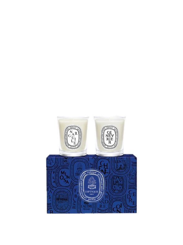 Coffret de 2 petites bougies parfumées "Narguilé & Genévrier"