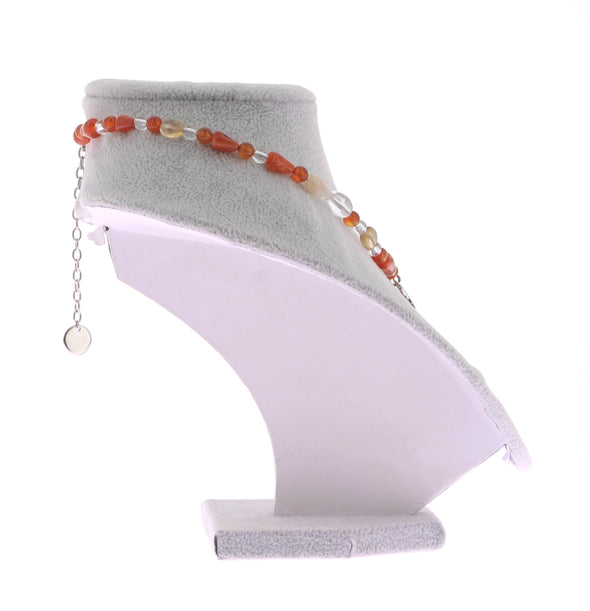 Collier en laiton et perles avec pendentif Profile Fox