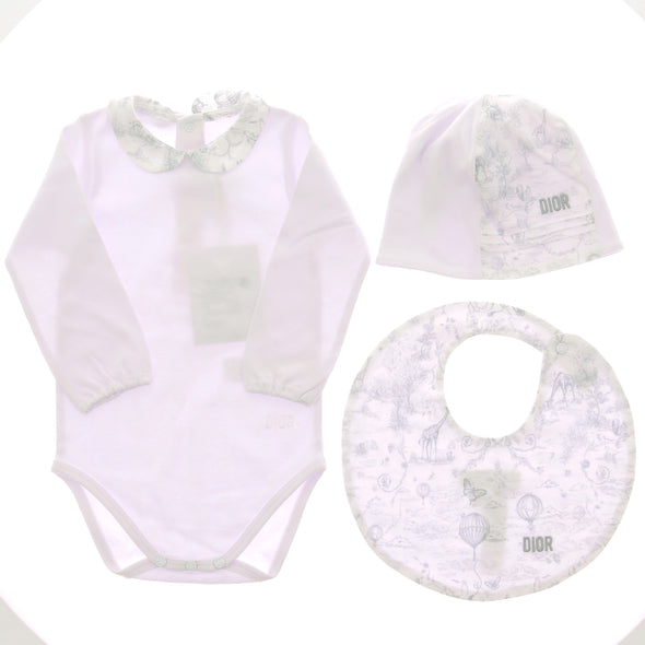 Ensemble pour bébé blanc et gris