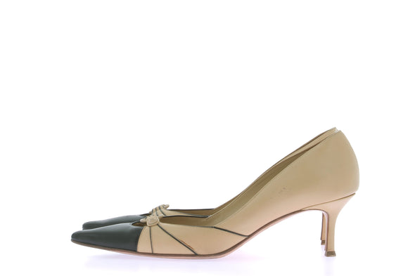 Escarpins en cuir beige