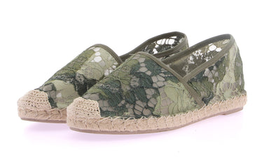 Espadrilles en crochet vert