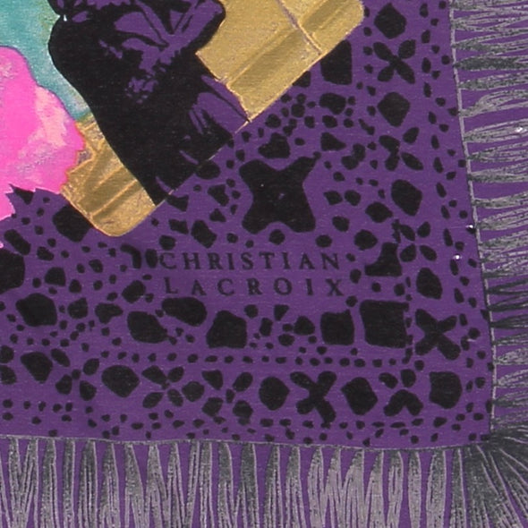 Foulard imprimé violet