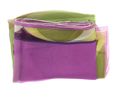 Foulard léger vert et violet