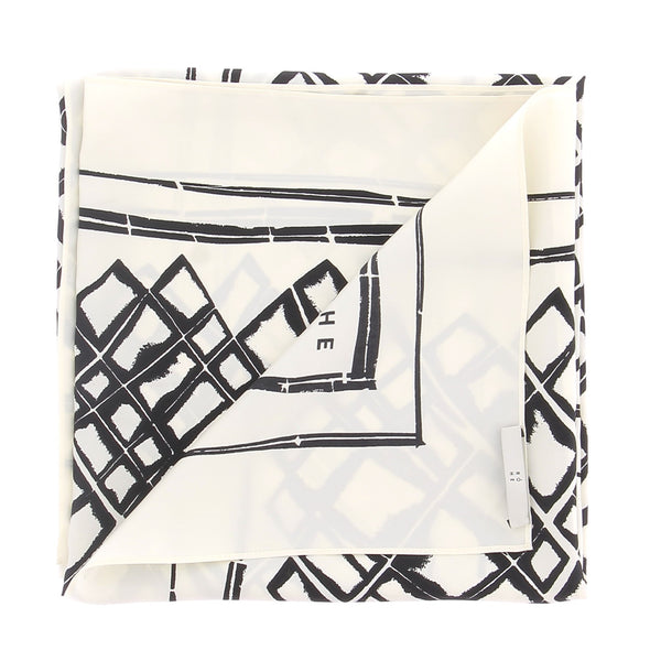 Foulard blanc à motifs