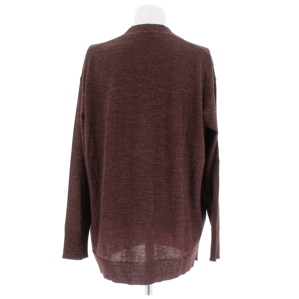 Gilet chiné long en laine