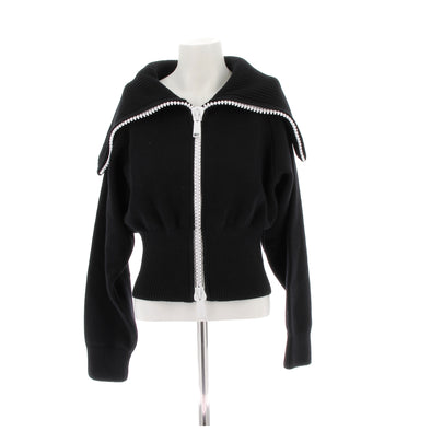Veste noire zippée en maille