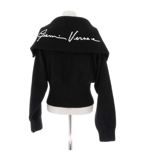 Veste noire zippée en maille