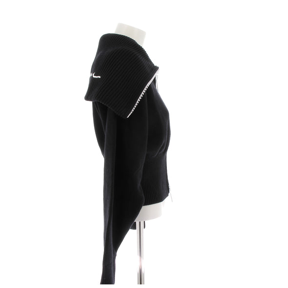 Veste noire zippée en maille