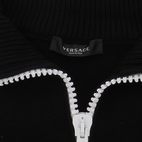 Veste noire zippée en maille