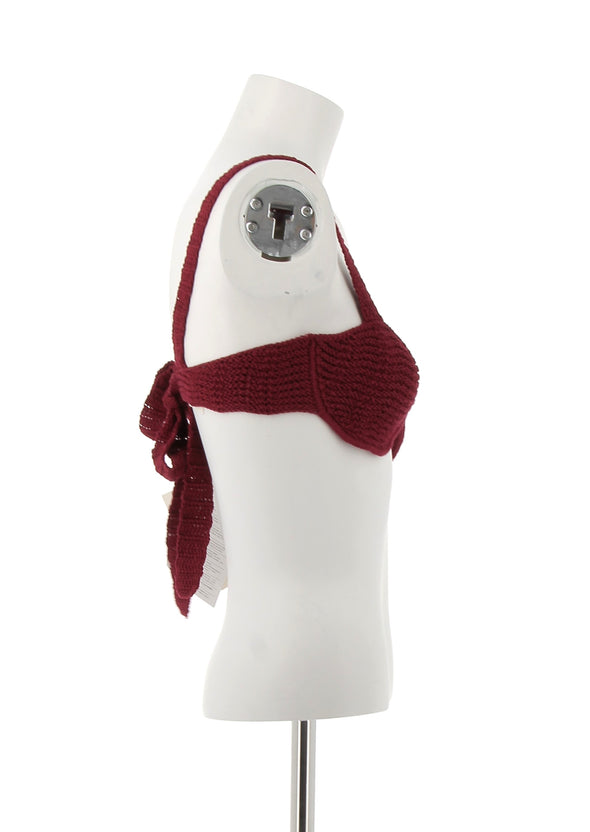 Brassière en crochet bordeaux "Valentina"