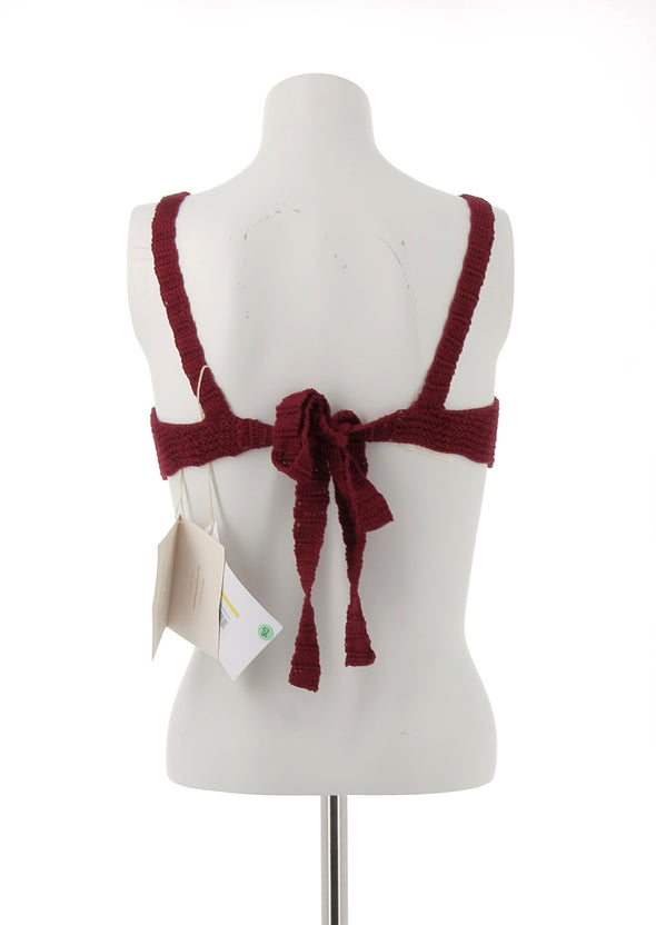 Brassière en crochet bordeaux "Valentina"