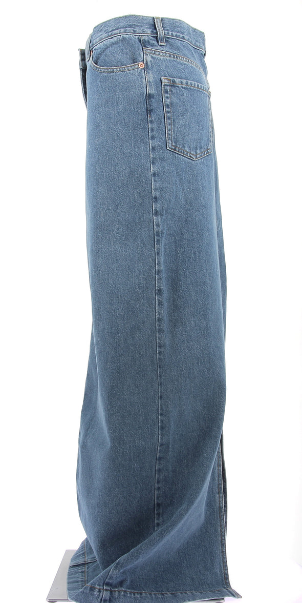 Longue jupe en jean bleu clair