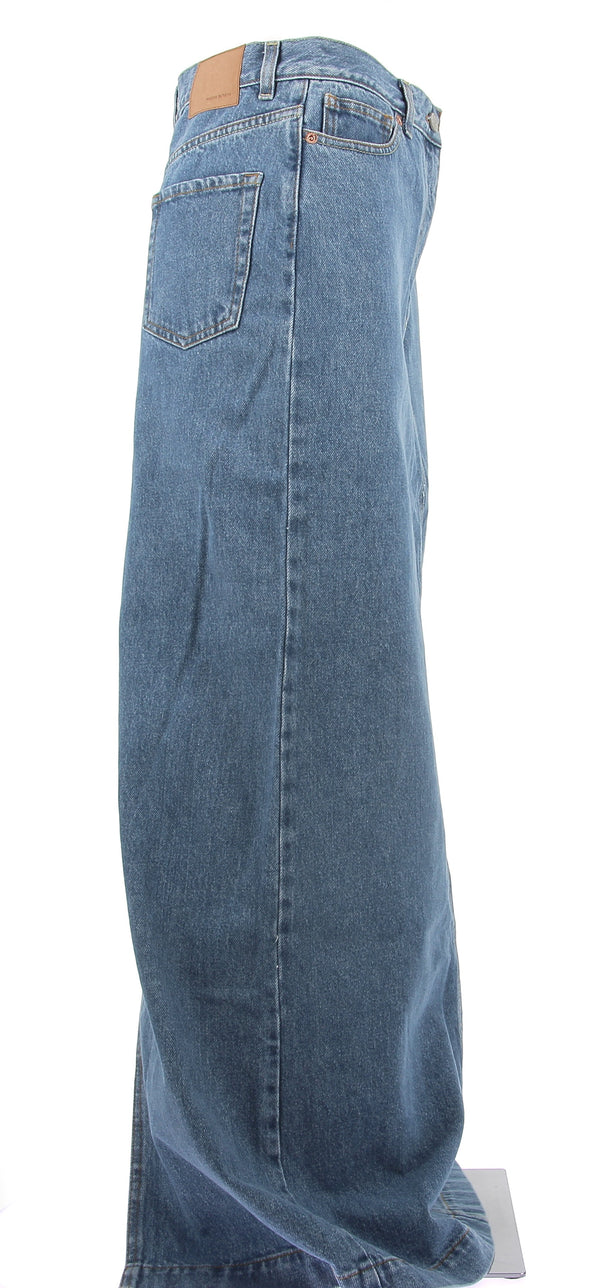 Longue jupe en jean bleu clair