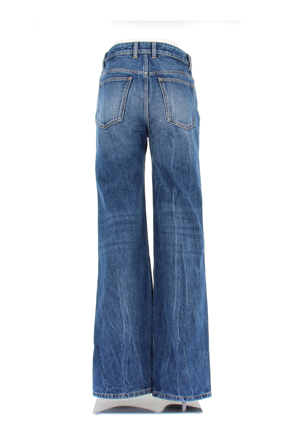 Jean en denim avec détails pastilles 69 dorées