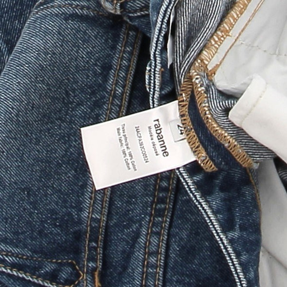 Jean en denim avec détails pastilles 69 dorées