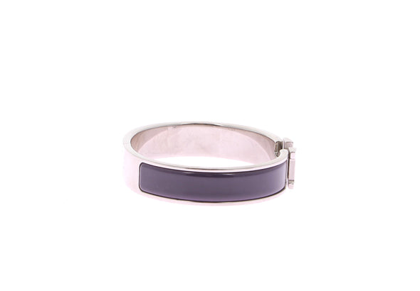 Bracelet "Clic H" violet et argenté