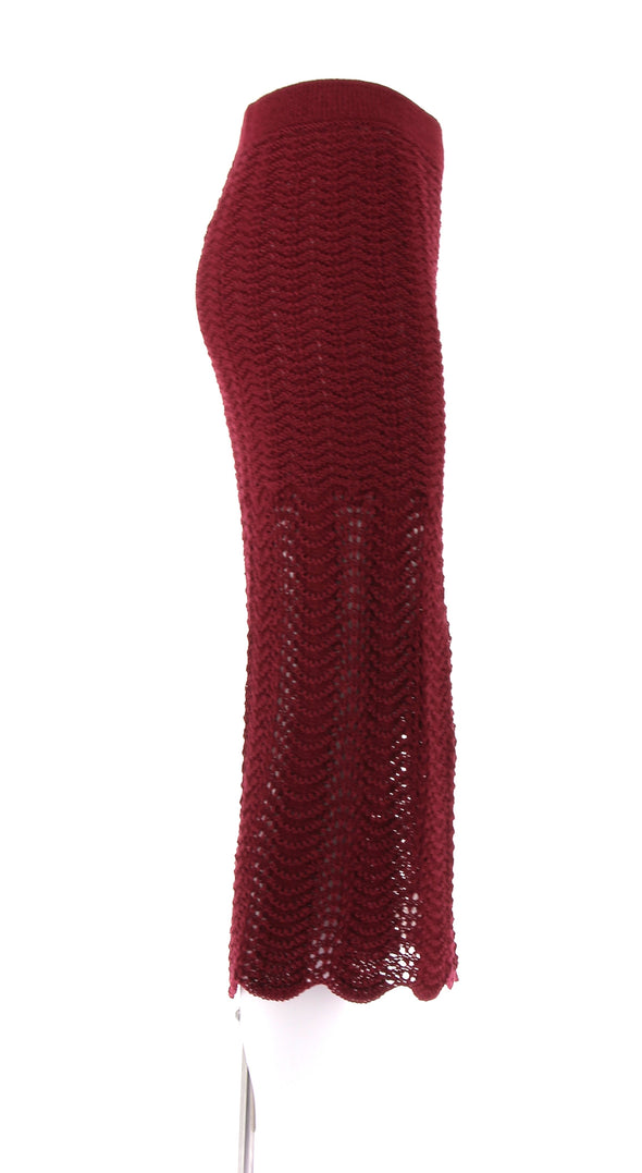 Jupe en crochet bordeaux "Valentina"