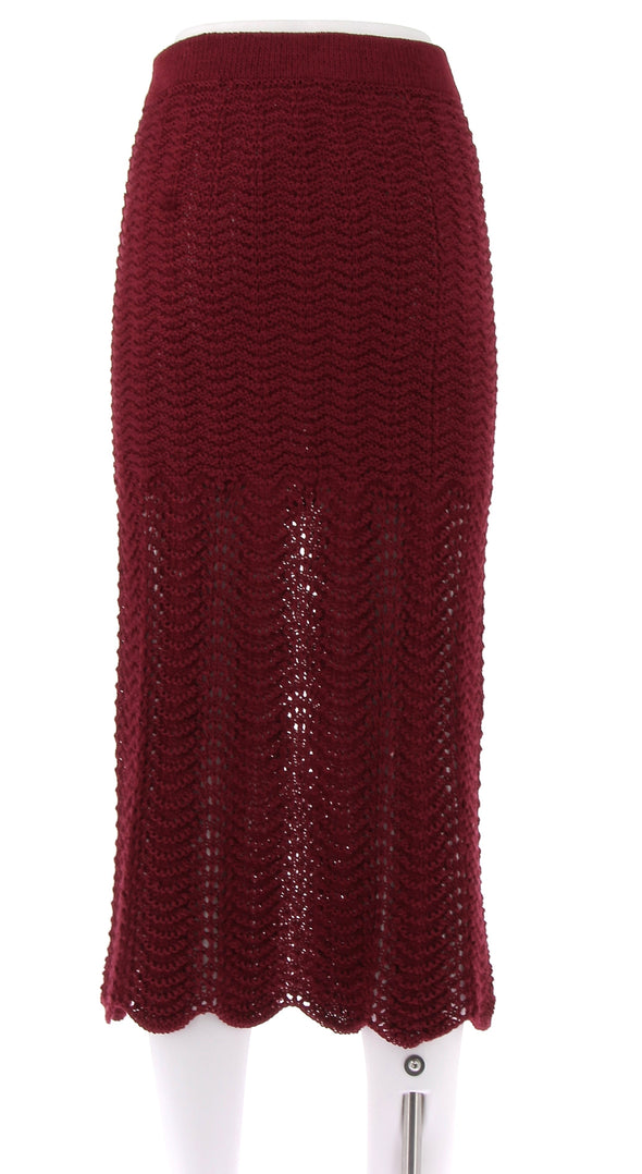 Jupe en crochet bordeaux "Valentina"