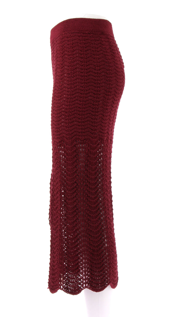 Jupe en crochet bordeaux "Valentina"