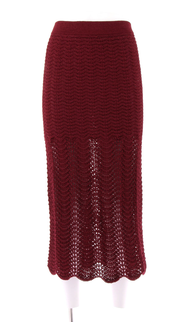 Jupe en crochet bordeaux "Valentina"