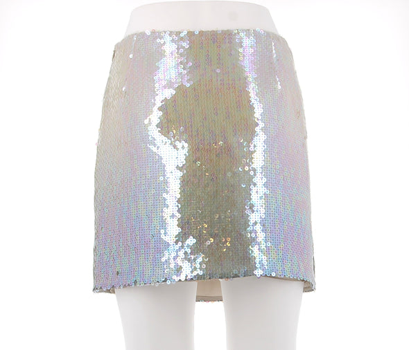 Jupe à sequins argentés