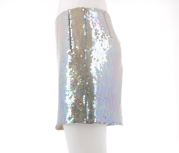 Jupe à sequins argentés