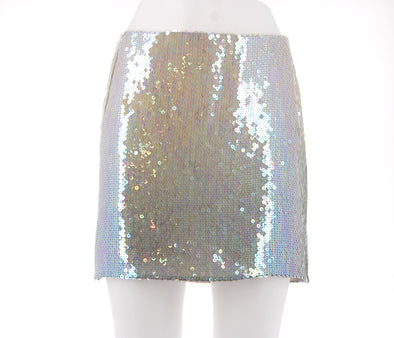 Jupe à sequins argentés