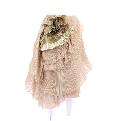 Jupe beige et dorée