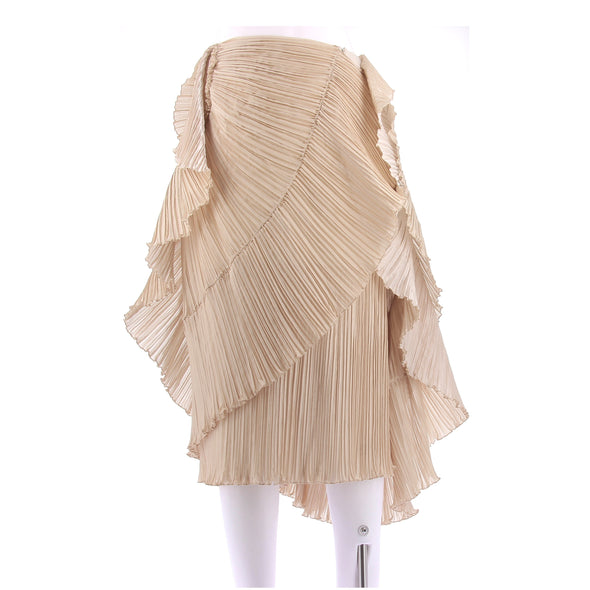 Jupe beige et dorée