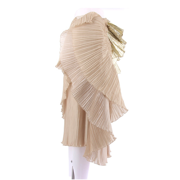 Jupe beige et dorée