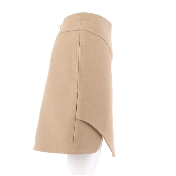 Jupe en laine taupe
