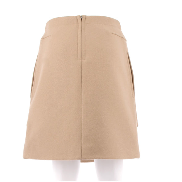 Jupe en laine taupe