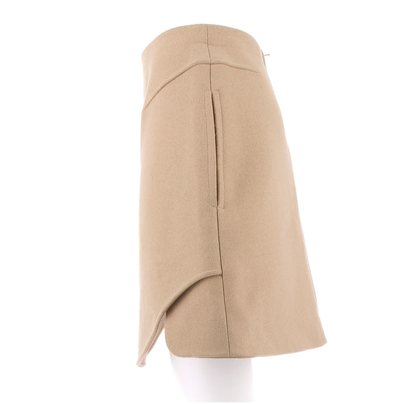 Jupe en laine taupe