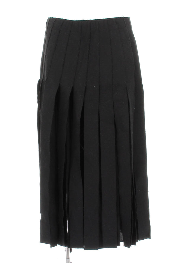 Jupe en laine à franges