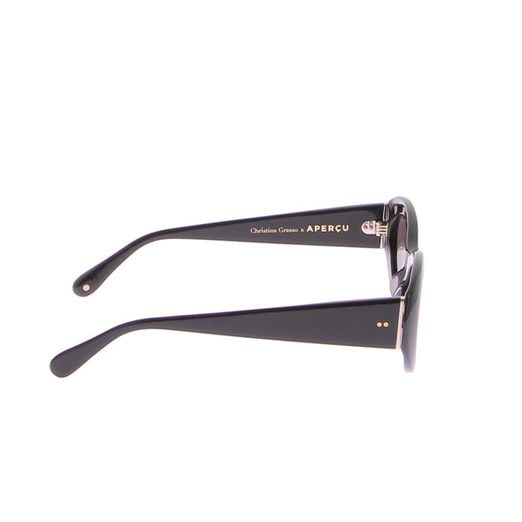 Lunettes noires rondes "Deneuve"