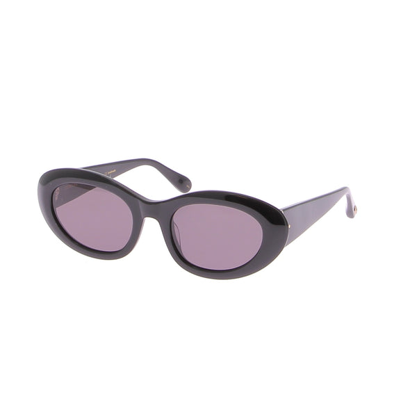 Lunettes noires rondes "Deneuve"