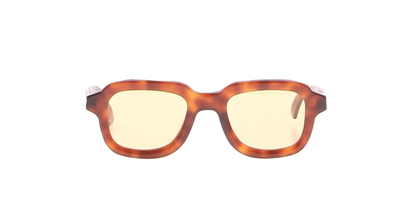 Lunettes de soleil marrons à verre jaune